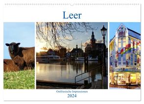 Leer – Ostfriesische Impressionen 2024 (Wandkalender 2024 DIN A2 quer), CALVENDO Monatskalender von Hebgen,  Peter