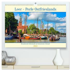 Leer – Perle Ostfrieslands (hochwertiger Premium Wandkalender 2024 DIN A2 quer), Kunstdruck in Hochglanz von Kleemann,  Claudia