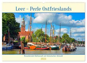 Leer – Perle Ostfrieslands (Wandkalender 2024 DIN A2 quer), CALVENDO Monatskalender von Kleemann,  Claudia
