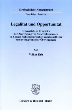Legalität und Opportunität. von Erb,  Volker