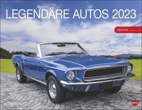 Legendäre Autos Posterkalender 2023. Exklusiver Wandkalender mit 12 Traumautos und Kultwagen. Hochwertiger Foto-Kalender 2023 mit Oldtimern. 44×34 cm. von Heye