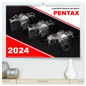 Legendäre Kameras der Marke Pentax (hochwertiger Premium Wandkalender 2024 DIN A2 quer), Kunstdruck in Hochglanz von Prescher,  Werner