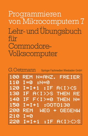 Lehr- und Übungsbuch für Commodore-Volkscomputer von Oetzmann,  Gerhard