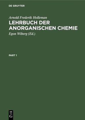 Lehrbuch der anorganischen Chemie von Holleman,  Arnold Frederik, Wiberg,  Egon
