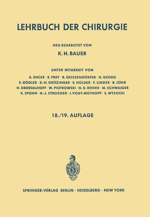 Lehrbuch der Chirurgie von Bauer,  Karl H., Garre,  Carl, Stich,  Rudolf