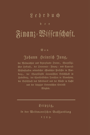 Lehrbuch der Finanz-Wissenschaft von Jung-Stilling,  Johann Heinrich