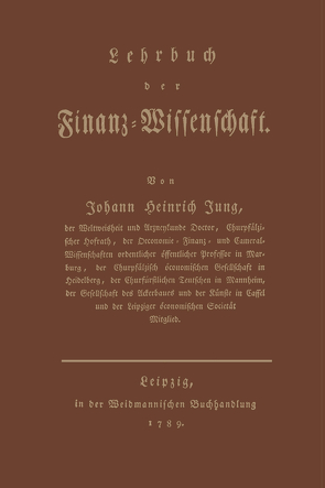 Lehrbuch der Finanz-Wissenschaft von Jung-Stilling,  Johann Heinrich