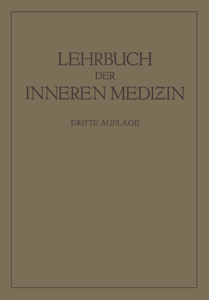 Lehrbuch der inneren Medizin von von Bergmann,  Gustav