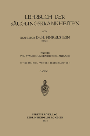 Lehrbuch der Säuglingskrankheiten von Finkelstein,  Heinrich