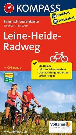 KOMPASS Fahrrad-Tourenkarte Leine-Heide-Radweg 1:50.000 von KOMPASS-Karten GmbH