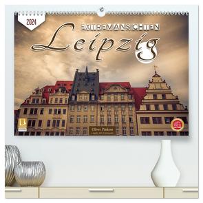 Leipzig Extremansichten (hochwertiger Premium Wandkalender 2024 DIN A2 quer), Kunstdruck in Hochglanz von Pinkoss,  Oliver