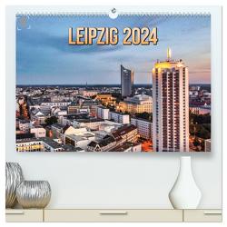 Leipzig Kalender 2024 (hochwertiger Premium Wandkalender 2024 DIN A2 quer), Kunstdruck in Hochglanz von Gutdesign,  Gutdesign