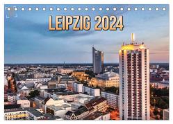 Leipzig Kalender 2024 (Tischkalender 2024 DIN A5 quer), CALVENDO Monatskalender von Gutdesign,  Gutdesign