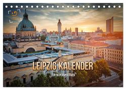 Leipzig Kalender Perspektiven (Tischkalender 2024 DIN A5 quer), CALVENDO Monatskalender von Gutdesign,  Gutdesign