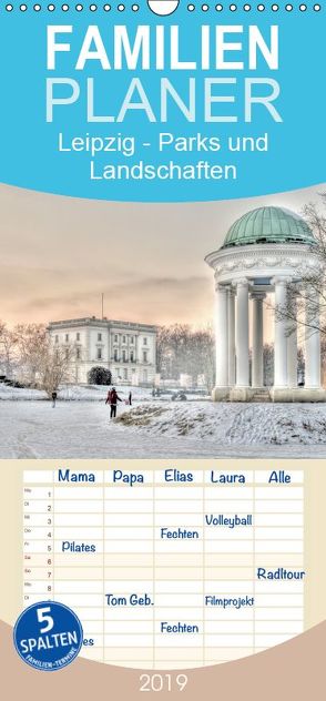 Leipzig – Parks und Landschaften – Familienplaner hoch (Wandkalender 2019 <strong>21 cm x 45 cm</strong> hoch) von Lueftner,  Juergen