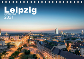 Leipzig perspective (Tischkalender 2021 DIN A5 quer) von Lindau,  Christian