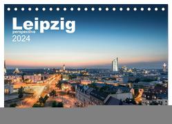 Leipzig perspective (Tischkalender 2024 DIN A5 quer), CALVENDO Monatskalender von Lindau,  Christian