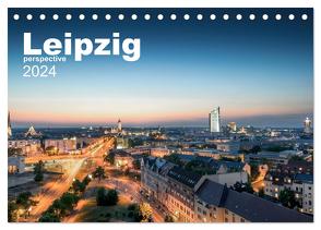 Leipzig perspective (Tischkalender 2024 DIN A5 quer), CALVENDO Monatskalender von Lindau,  Christian