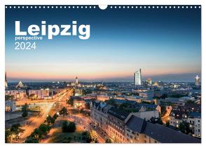Leipzig perspective (Wandkalender 2024 DIN A3 quer), CALVENDO Monatskalender von Lindau,  Christian