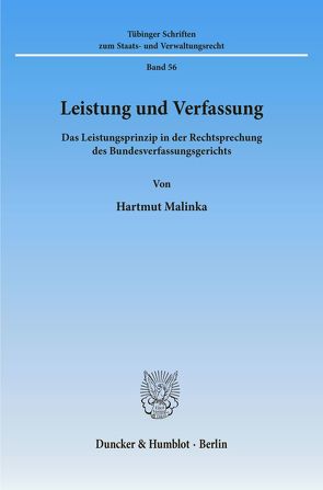 Leistung und Verfassung. von Malinka,  Hartmut