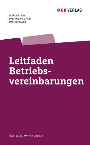 Leitfaden Betriebsvereinbarungen von Achitz,  Bernhard, Fritsch,  Clara, Haslinger,  Susanne, Müller,  Martin