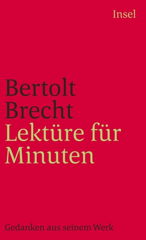 Lektüre für Minuten von Berg,  Günter, Brecht,  Bertolt