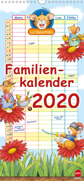 Leo Lausemaus (Wandkalender 2020 , 21 cm x 45 cm, hoch) von Digital,  Heye