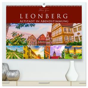 Leonberg – Altstadt in Abendstimmung (hochwertiger Premium Wandkalender 2024 DIN A2 quer), Kunstdruck in Hochglanz von Feix Photography,  Marc