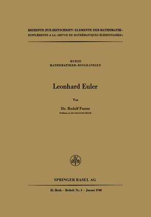 Leonhard Euler von Fueter,  R.