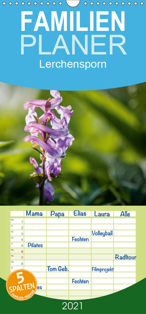 Lerchensporn – Familienplaner hoch (Wandkalender 2021 , 21 cm x 45 cm, hoch) von Rasche,  Marlen