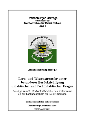 Lern- und Wissenstransfer unter besonderer Berücksichtigung didaktischer und fachdidaktischer Fragen von Burgheim,  J, Sterbling,  A, Sterbling,  Anton, Thomas,  R.