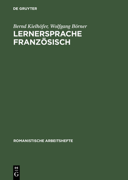 Lernersprache Französisch von Boerner,  Wolfgang, Kielhöfer,  Bernd