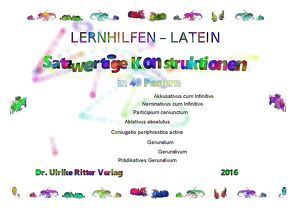 Lernhilfen / Satzwertige Konstruktionen in 40 Postern von Ritter,  Dr. ,  Ulrike