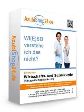 Lernkarten Wirtschafts- und Sozialkunde Fluggerätemechaniker / Fluggerätemechanikerin Prüfungsvorbereitung Wiso Prüfung von Rung-Kraus,  Michaela