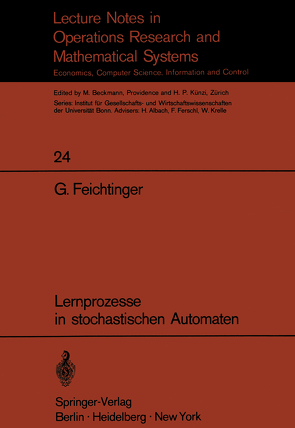 Lernprozesse in stochastischen Automaten von Feichtinger,  Gustav
