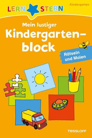 LERNSTERN Mein lustiger Kindergartenblock. Rätseln und Malen ab 3 Jahren von Haller,  Ute