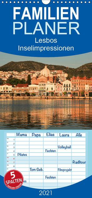 Lesbos – Inselimpressionen – Familienplaner hoch (Wandkalender 2021 , 21 cm x 45 cm, hoch) von Rusch,  Winfried