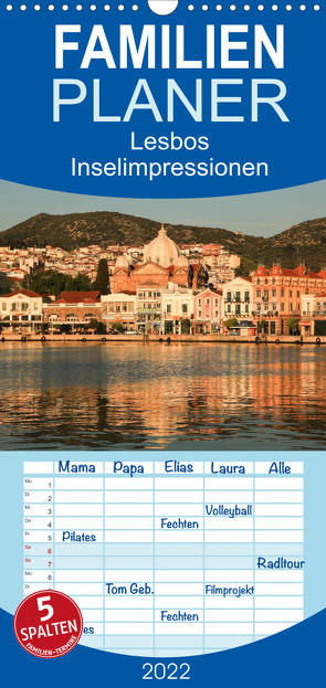 Familienplaner Lesbos – Inselimpressionen (Wandkalender 2022 , 21 cm x 45 cm, hoch) von Rusch,  Winfried