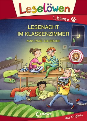 Leselöwen 1. Klasse – Lesenacht im Klassenzimmer (Großbuchstabenausgabe) von Bruder,  Elli, Taube,  Anna