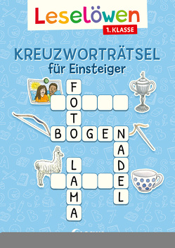 Leselöwen Kreuzworträtsel für Einsteiger – 1. Klasse (Himmelblau) von Merle,  Katrin