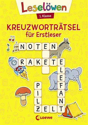 Leselöwen Kreuzworträtsel für Erstleser – 1. Klasse (Gelb) von Labuch,  Kristin