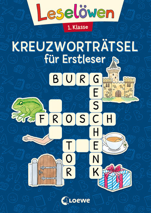 Leselöwen Kreuzworträtsel für Erstleser – 1. Klasse (Marineblau) von Merle,  Katrin