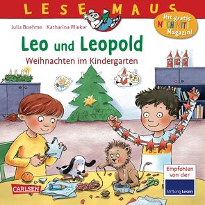 LESEMAUS 163: Leo und Leopold – Weihnachten im Kindergarten von Boehme,  Julia, Wieker,  Katharina