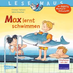 LESEMAUS 54: Max lernt schwimmen von Kraushaar,  Sabine, Tielmann,  Christian