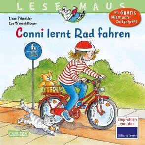 LESEMAUS 71: Conni lernt Rad fahren von Schneider,  Liane, Wenzel-Bürger,  Eva