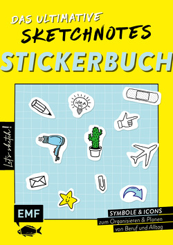 Let’s sketch! Das ultimative Sketchnotes-Stickerbuch – Über 600 Sticker: Symbole und Icons zum Organisieren und Planen von Beruf und Alltag