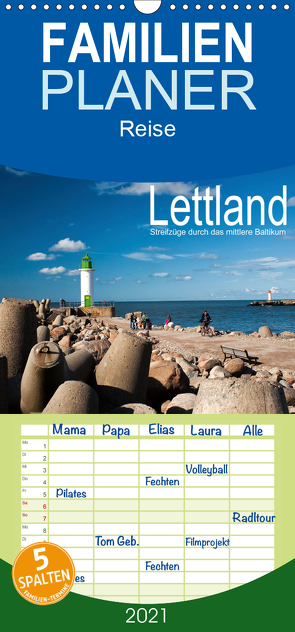 Lettland – Streifzüge durch das mittlere Baltikum – Familienplaner hoch (Wandkalender 2021 , 21 cm x 45 cm, hoch) von Hallweger,  Christian