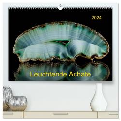 Leuchtende Achate (hochwertiger Premium Wandkalender 2024 DIN A2 quer), Kunstdruck in Hochglanz von Reif,  Wolfgang