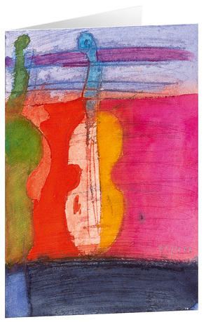 Leuchtende Geigen – Kunst-Faltkarten ohne Text (5 Stück) von Felger,  Andreas