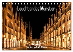 Leuchtendes Münster 2024 – die Metropole Westfalens (Tischkalender 2024 DIN A5 quer), CALVENDO Monatskalender von Budde,  Matthias